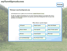 Tablet Screenshot of mytarotspreads.com